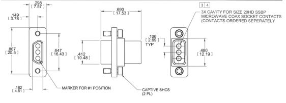 17500-4015S SSBP多同軸Micro-D電纜插頭長絕緣子SOUTHWEST 17500-4015S SSBP多同軸Micro-D電纜插頭長絕緣子SOUTHWEST
