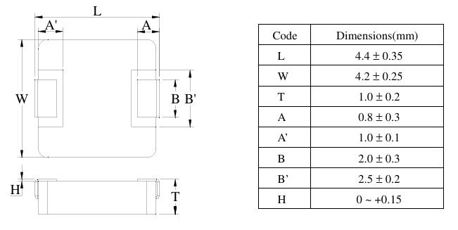 CMLB041B-1R0MS超薄型一體成型功率電感現貨庫存DELTA