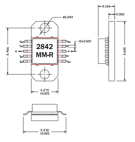 AM284233MM-EM-R S/C波段寬帶功率放大器