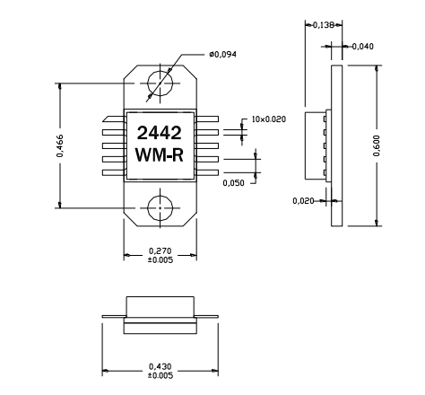 AM244236WM-EM-R S/C波段寬帶功率放大器