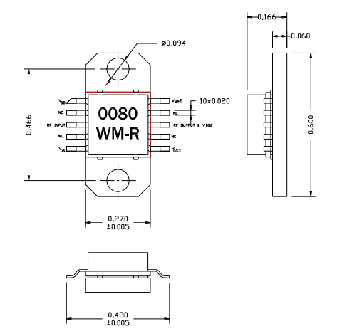 AM008030WM-EM-R L/S/C/X波段寬帶功率放大器